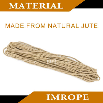 Jute Rope 14 Inch 100 Ft 6Mm Thick Natural Clothesline Garden Twine Rope 4 Strands Heavy Duty Strong Decorative String For C