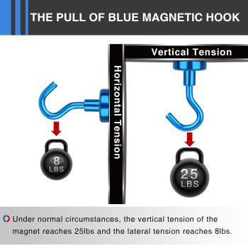 Lovimag Magnetic Hooks 25Lbs Magnet Hooks For Cruise Cabin Magnetic Hooks For Hanging Fridge Classroom Refrigerator Ceiling