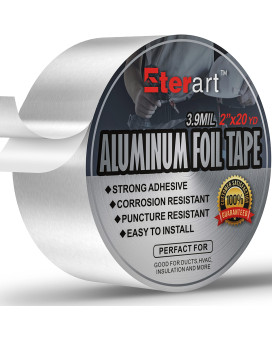 Eterart Aluminum Foil Duct Tape Heavy Duty High Temperature Sealing And Patching For Hvac Air Ducts Metal Repair Foamboard Insu