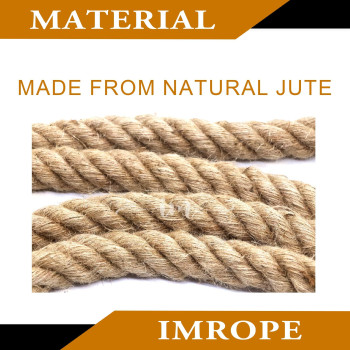 Imrope Versatile And Durable 1 Inch X 100 Ft Jute Rope Ideal For Tug Of War Swings Diy Crafts Gardening Home Decor And Ha