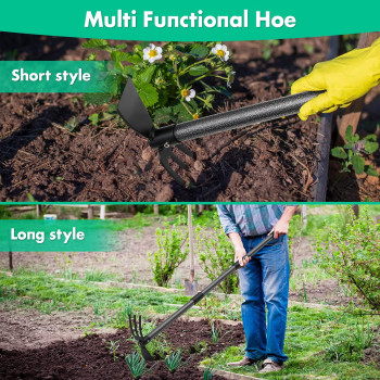 Hoe Garden Tool 45 Inch Long Garden Hoe And Cultivator Garden Hand Tiller With Long Handle Heavy Duty Garden Tools Hoe Cultivat