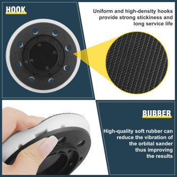 Durable 492280 Ets 125 Eq Jetstream Sanding Pad Replacement 125Mm 5 In Hard 8 Holes Compatible With Festool Ets 125 Es 125