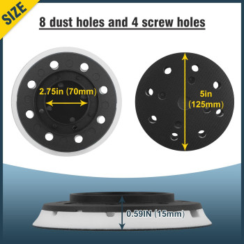 Durable 492280 Ets 125 Eq Jetstream Sanding Pad Replacement 125Mm 5 In Hard 8 Holes Compatible With Festool Ets 125 Es 125