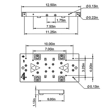 Architectural Mailboxes Plmb06Am Plastic Bracket Mailbox Mounting Board No Size Black