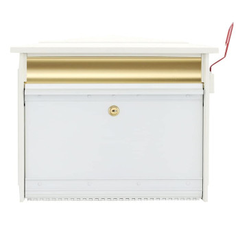 Architectural Mailboxes Mailsafe Aluminum Locking Wall Mount Mailbox Msk00Wam White Medium Capacity