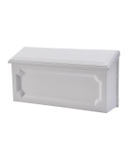 Architectural Mailboxes Windsor Plastic Wall Mount Mailbox Wmh00Wam White Small Capacity