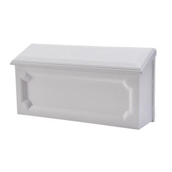 Architectural Mailboxes Windsor Plastic Wall Mount Mailbox Wmh00Wam White Small Capacity