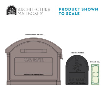 Architectural Mailboxes Grand Haven Plastic Mailbox And Post Kit Ghc40Mam Mocha Extra Large Capacity