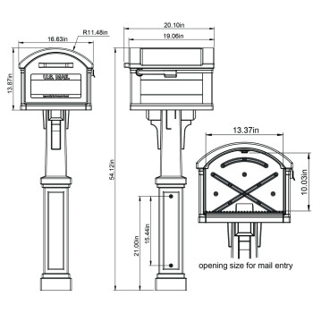 Architectural Mailboxes Grand Haven Plastic Mailbox And Post Kit Ghc40Mam Mocha Extra Large Capacity