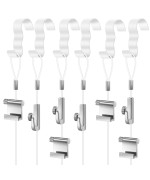 Dunzy Picture Rail Hanging System Picture Rail Hooks Molding Hooks Picture Rail Hangers With Invisible Nylon Cord And Adjustable