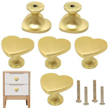 Ssyhqax 6 Pcs Brass Fourleaf Clover Knobs Handle Gold Cabinet Knobs Cabinet Drawer Dresser Furniture Kitchen Wardrobe Bathroom