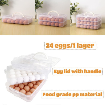 Anyumocz 72 Eggs Holder 3Layer Deviled Egg Tray With Lid Egg Containers For Deviled Egg Egg Carrier Box Dispenser Container Wit