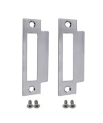 Qcaa Stainless Steel Extended Replacement Lock Strike 478 For Deadbolt 2 Pack Made In Taiwan