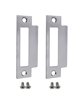 Qcaa Stainless Steel Extended Replacement Lock Strike 478 For Deadbolt 2 Pack Made In Taiwan