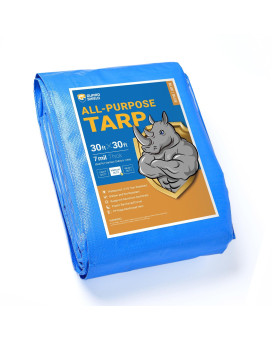 Guard Shield Blue Tarp Waterproof 30X30 Feet Medium Duty All Purpose Poly Tarps Cover 7Mil