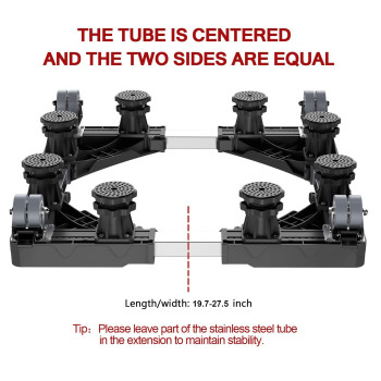 Fridge Stand Mobile Base With 8 Locking Wheels And 4 Strong Feet Hqo Lovl 197 275 Adjustable Furniture Dolly For Washer