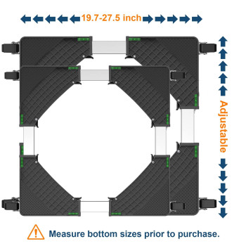 Fridge Stand Mobile Base With 8 Locking Wheels And 4 Strong Feet Hqo Lovl 197 275 Adjustable Furniture Dolly For Washer