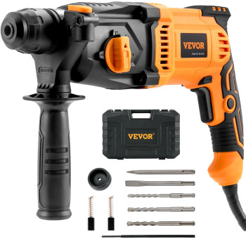 Vevor 1 Inch Sdsplus Rotary Hammer Drill 8 Amp Corded Drills Heavy Duty Chipping Hammers Wsafety Clutch Electric Demolition