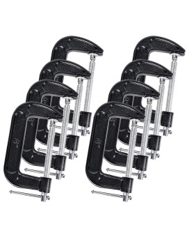 8 Pcs C Clamp 4 Inch Heavy Duty Steel C Clamp Set Cast Iron Frame Sliding Thandle More Stability Massive Clamps For Woodworking