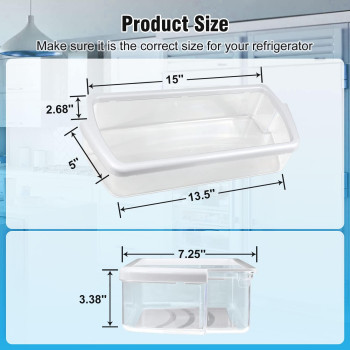 2 Packw10321304 Refrigerator Door Shelf Replacement Compatible With Whirlpool Fridge Door Bin Wrs325Fdam01 Wrs325Fdam02 Wrs3