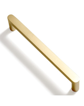 Gooki 6 Pack Pure Brass Made Luxurious Cabinet Pulls Matte 5 Inches Center To Center Brushed Brass