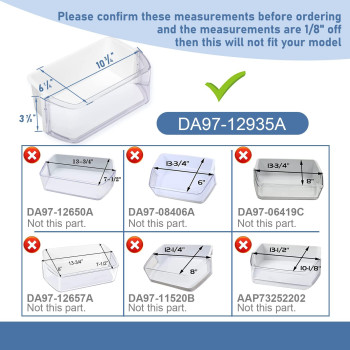 Da9712935A Door Bin Rf220Nctasr Door Shelf Compatible With Samsungboth Left And Right Rf220Nctasg Rf220Nctaww Rf220Nctasp