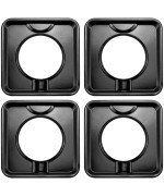 Gas Range Drip Pans Square By Pandeels 775 X 775 Inch Sgp400 Black Steel Heavy Duty Chrome Pan Replacement Replace Wp7863