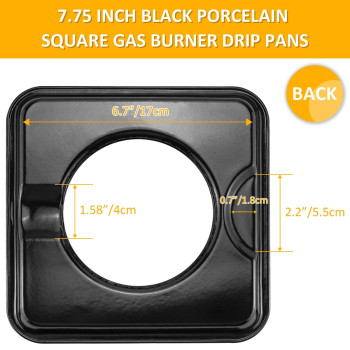 Gas Range Drip Pans Square By Pandeels 775 X 775 Inch Sgp400 Black Steel Heavy Duty Chrome Pan Replacement Replace Wp7863