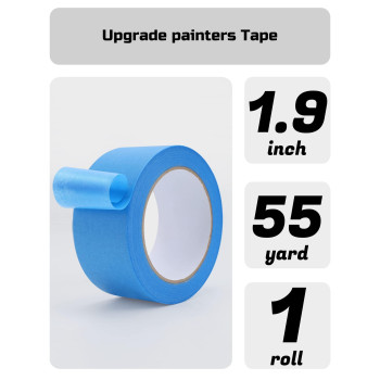 Lichamp Blue Painters Tape 1 Pack 19 Inch By 55 Yards Paper Tape Blue Masking Tape For Crafts Arts