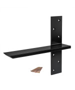 2Pack Free Hanging T Shelf Bracket Solid Heavy Duty Steel Knee Wall Hidden Granite Countertop Support Floating Bracket Hardw