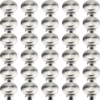 Ifamio 30 Pack Kitchen Cabinet Knobs Round Cupboard Handles Stainless Steel Kitchen Cabinet Drawer Pulls For Kitchen Cupboard Do