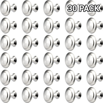 Ifamio 30 Pack Kitchen Cabinet Knobs Round Cupboard Handles Stainless Steel Kitchen Cabinet Drawer Pulls For Kitchen Cupboard Do