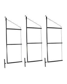 Mytee Products 3 Pack Of 3 Tier Shipping Container Shelving Bracket With 18D X 60H Black Powder Coated Steel Shelf Bra