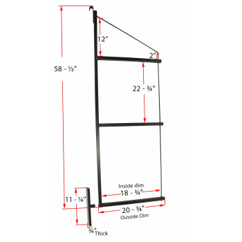 Mytee Products 4 Pack Of 3 Tier Shipping Container Shelving Bracket With 18D X 60H Black Powder Coated Steel Shelf Bra