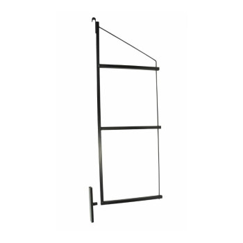 Mytee Products 3 Tier Shipping Container Shelving Bracket With 18D X 60H Black Powder Coated Steel Shelf Brackets For