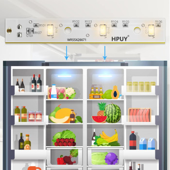 Hpuy Wr55X26671 Led Light Compatible For Ge Refrigerators Led Light Replace Ps11767930 Ap6035586 4468532 Eap11767930 2Pcs