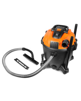 Wen 10Amp 65 Peak Hp Wetdry Shop Blower With 03Micron Hepa Filter Hose And Accessories Vacuum 925Gallon Tank Orange