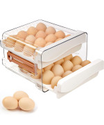 Spacy Maya Egg Storage Container For Refrigerator 32 Egg Holder For Fridge Large Capacity Egg Organizer For Refrigerator Stackab