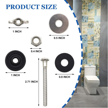 Universal Toilet Tank To Bowl Bolt Kit Heavy Duty Toilet Tank Replacement Kit Waterproof And Rustproof Stainless Steel Toilet