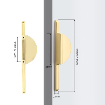 Rergy Gold Cabinet Pulls Half Moon Cabinet Door Handles For Cabinet 2 Pack Gold Decorative Cabinet Handles Brushed Brass Cabi