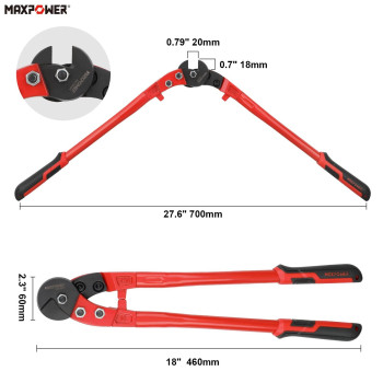 Maxpower Cable Cutters 18Inch Heavy Duty Wire Rope Cutter Steel Wire Cutters Heavy Duty Industrial Strength Cable Cutter For H