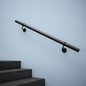 Rothley 33 Ft Industrial Ada Handrails For Indoor Stairs Metal Staircase Handrails Wall Mount Stair Handrail 16 Round Sturd