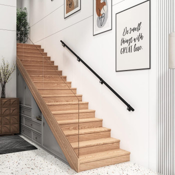 Rothley 98 Ft Ada Industrial Handrails For Indoor Stairs Metal Staircase Handrails Wall Mount Stair Handrail 16 Sturdy Pipe