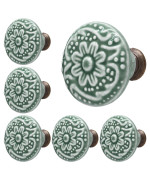 Piutouyar Green Ceramic Knobs Kitchen Cabinet Knobs Retro Dresser Knobs Drawer Knobs Furniture Decorative Knobs And Pulls Fo