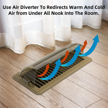 Air Vent Deflectors For Home Floor Heat Deflectors For Floor Registers Adjustable 10 To 14Inches Magnetic Deflector For Ve