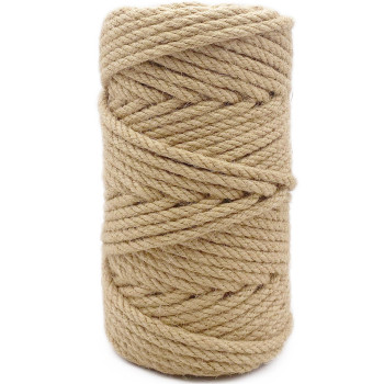 Leecogo 6Mm Jute Rope 164 Feet Heavy Duty And Thick Twine Rope For Gardening Crafting Packing Bundling And Home Decor