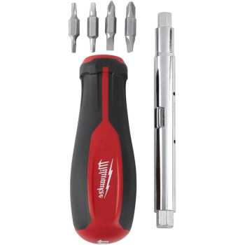 Milwaukee 11In1 Multitip Screwdriver With Square Drive Bits And 13In1 Multitip Cushion Grip Screwdriver Sets 482228802