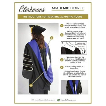 Clerkmans Unisex Graduation Hood For Bachelors Masters Degree University Academic Hood