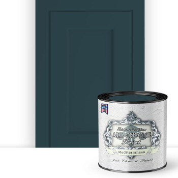 Allinone Paint 2 Quart Cabinet Paint Bundle And Kit Mediterranean Blue Teal