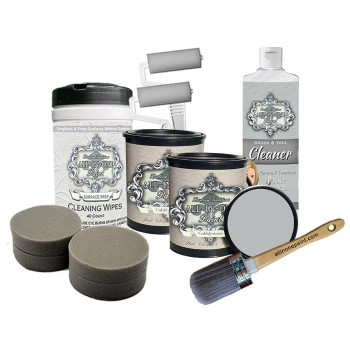 Allinone Paint 2 Quart Cabinet Paint Bundle And Kit Cobblestone Gray